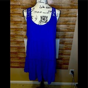 Short blue Dress w/crotchet back American Eagle